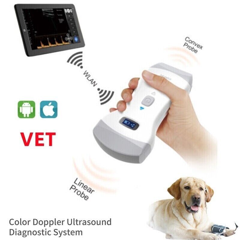 Vet Handheld Color Doppler Ultrasound Scanner Machine 2 Probes Wifi Wireless,USA | Ultrasound Machines - Guide & Reviews |