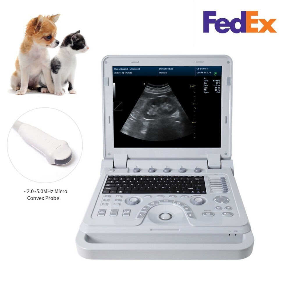 Dog Cat Pets Veterinary Ultrasound Scanner Portable VET Machine PW Doppler+Probe | Ultrasound Machines - Guide & Reviews |
