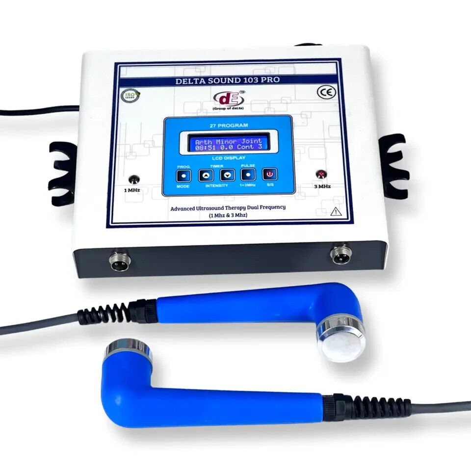 Two Head Ultra sound Therapy 1 and 3 Mhz LCD 27 Program preset machine Unit Del | Ultrasound Machines - Guide & Reviews |