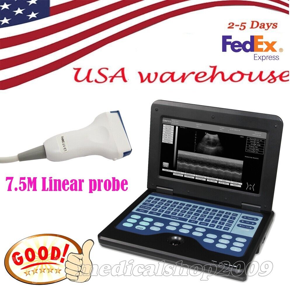 Contec CMS600P2 CE Digital Laptop Ultrasound Scanner Machine+7.5Mhz Linear probe | Ultrasound Machines - Guide & Reviews |